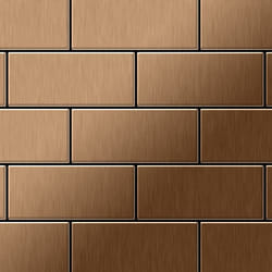 Metal Mosaic Tile Titanium Amber brushed copper 1.6mm Subway-Ti-AB