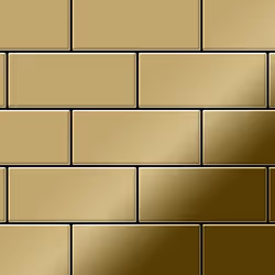 Metal Mosaic Tile Titanium Gold mirror gold 1.6mm Subway-Ti-GM