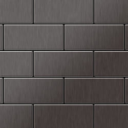 Metal Mosaic Tile Titanium Smoke brushed dark grey 1.6mm Subway-Ti-SB