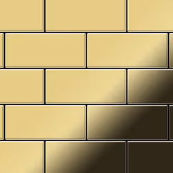 Metal Mosaic Tile Brass mill gold 1.6mm Subway-BM