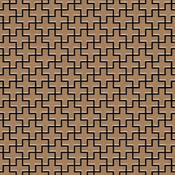 Metal Mosaic Tile Titanium Amber brushed copper 1.6mm Swiss Cross-Ti-AB