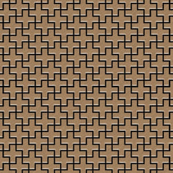 Metal Mosaic Tile Titanium Amber brushed copper 1.6mm Swiss Cross-Ti-AB