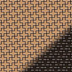 Metal Mosaic Tile Titanium Amber mirror copper 1.6mm Swiss Cross-Ti-AM