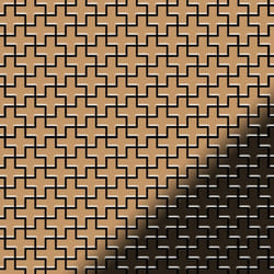 Metal Mosaic Tile Titanium Amber mirror copper 1.6mm Swiss Cross-Ti-AM