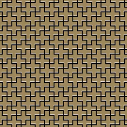 Metal Mosaic Tile Titanium Gold brushed gold 1.6mm Swiss Cross-Ti-GB