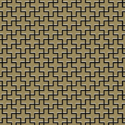 Metal Mosaic Tile Titanium Gold brushed gold 1.6mm Swiss Cross-Ti-GB