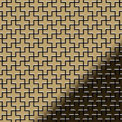 Metal Mosaic Tile Titanium Gold mirror gold 1.6mm Swiss Cross-Ti-GM