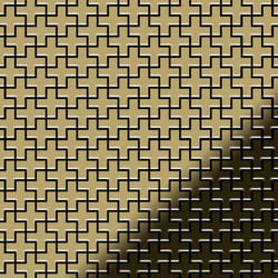 Metal Mosaic Tile Titanium Gold mirror gold 1.6mm Swiss Cross-Ti-GM