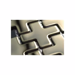 Metal Mosaic Tile Titanium Gold mirror gold 1.6mm Swiss Cross-Ti-GM