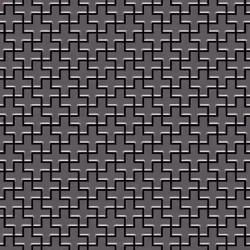 Metal Mosaic Tile Titanium Smoke brushed 1.6mm Swiss Cross-Ti-SB