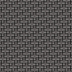 Metal Mosaic Tile Titanium Smoke brushed 1.6mm Swiss Cross-Ti-SB
