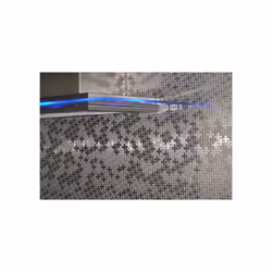 Metal Mosaic Tile Titanium Smoke brushed 1.6mm Swiss Cross-Ti-SB