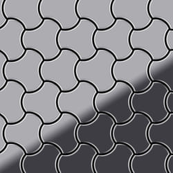 Metal Mosaic Tile Stainless Steel mirror grey 1.6mm Ubiquity-S-S-M