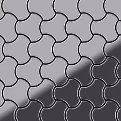 Metal Mosaic Tile Stainless Steel marine mirror grey 1.6mm Ubiquity-S-S-MM