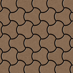 Metal Mosaic Tile Titanium Amber brushed copper 1.6mm Ubiquity-Ti-AB