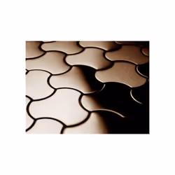 Metal Mosaic Tile Titanium Amber brushed copper 1.6mm Ubiquity-Ti-AB