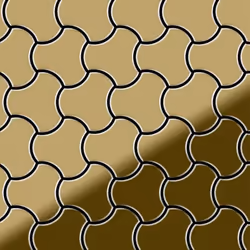 Metal Mosaic Tile Titanium Gold mirror gold 1.6mm Ubiquity-Ti-GM