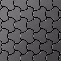 Metal Mosaic Tile Titanium Smoke brushed dark grey 1.6mm Ubiquity-Ti-SB