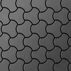 Metal Mosaic Tile Titanium Smoke brushed dark grey 1.6mm Ubiquity-Ti-SB