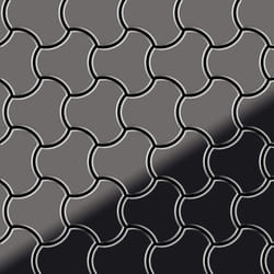 Metal Mosaic Tile Titanium Smoke mirror dark grey 1.6mm Ubiquity-Ti-SM