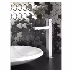 Metal Mosaic Tile Titanium Smoke mirror dark grey 1.6mm Ubiquity-Ti-SM