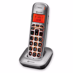 amplicomms BigTel 1201, DECT telephone, Wireless handset, Caller ID, Silver
