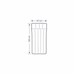72.5" x 26.5" x 6.75" Fabric Camping Air Bed