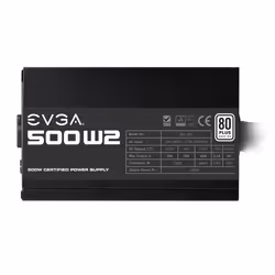 EVGA 500 W2 power supply unit 500 W 20+4 pin ATX Black