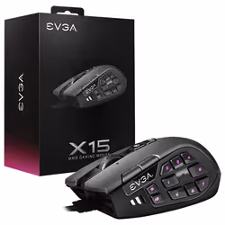 EVGA X15 MMO, Right-hand, Optical, USB Type-A, 16000 DPI, Black