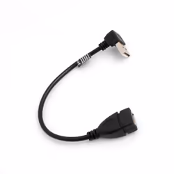 SYSTEM-S 53526044, 0.2 m, USB A, USB A, USB 2.0, Black