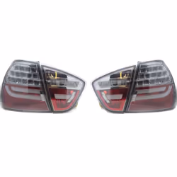 Back Rear Tail Lights For BMW E90 Saloon 05-08 Black Smoked LED Lightbar