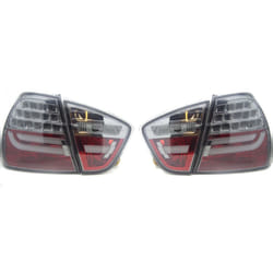 Back Rear Tail Lights For BMW E90 Saloon 05-08 Black Smoked LED Lightbar