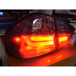 Back Rear Tail Lights For BMW E90 Saloon 05-08 Black Smoked LED Lightbar
