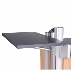 HKS Side shelf left for Lectern-V, Shelf, Grey, Stainless steel, Wood, 300 mm, 522 mm, 20 mm