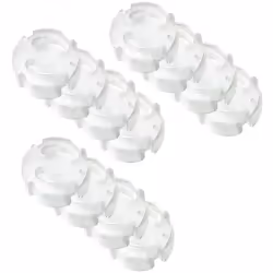 Offgridtec Pack of 12 Child lock for socket protection, plug-in socket caps, transparent