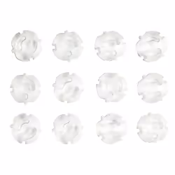 Offgridtec Pack of 12 Child lock for socket protection, plug-in socket caps, transparent