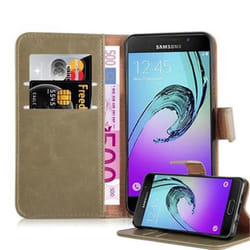 Cadorabo Case for Samsung Galaxy A3 2016 case cover - CAPPUCCINO BROWN