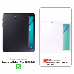 Cadorabo Tempered Glass for Samsung Galaxy Tab S2 (8 inch) Screen Protection 3D Touch for 9H Hardness Display Saver Protective Film