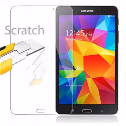 Cadorabo Tempered Glass for Samsung Galaxy Tab 4 (7 inch) Screen Protection 3D Touch for 9H Hardness Display Saver Protective Film