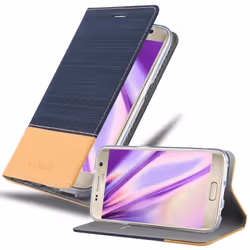 Cadorabo Case for Samsung Galaxy S7 case cover - DARK BLUE BROWN