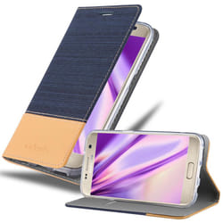 Cadorabo Case for Samsung Galaxy S7 case cover - DARK BLUE BROWN