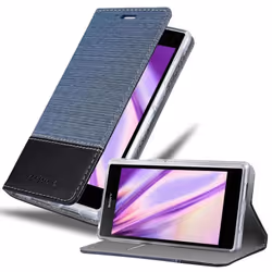 Cadorabo Case for Sony Xperia Z1 case cover - DARK BLUE BLACK