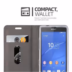 Cadorabo Case for Sony Xperia Z2 COMPACT case cover - DARK BLUE BLACK