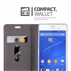 Cadorabo Case for Sony Xperia Z3 case cover - DARK BLUE BLACK