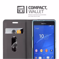 Cadorabo Case for Sony Xperia Z3 COMPACT case cover - DARK BLUE BLACK