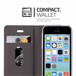 Cadorabo Case for Apple iPhone 5C case cover - DARK BLUE BLACK