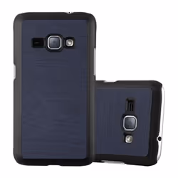 Cadorabo Hard Case for Samsung Galaxy J1 2016 case cover - WOODY BLUE