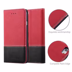 Cadorabo DE-108929 mobile phone case 11.9 cm (4.7") Flip case Black, Red