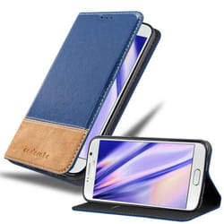 Cadorabo Case for Samsung Galaxy S6 case cover - DARK BLUE BROWN