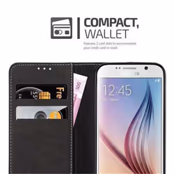 Cadorabo Case for Samsung Galaxy S6 case cover - DARK BLUE BROWN